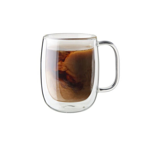 ZWILLING 1019461 Sorrento Plus Double Wall Glass Latte Mug Set