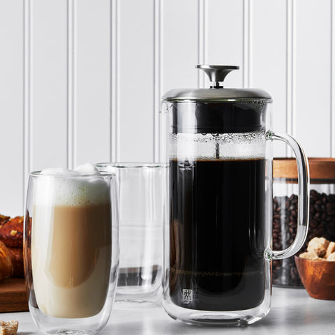 ZWILLING 1019461 Sorrento Plus Double Wall Glass Latte Mug Set