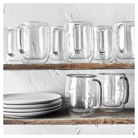 ZWILLING 1019462 Sorrento Plus Double-Wall Glass Cappuccino Mug Set
