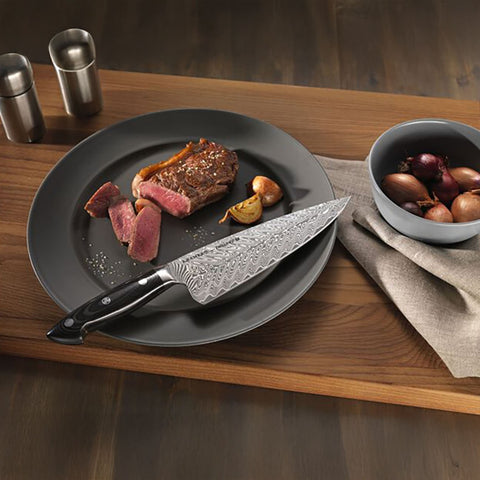 Zwilling 1019622 8-Inch Kramer Euroline Chef's Knife with Black Linen Micarta Handle