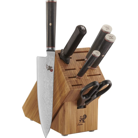 Miyabi 1019889 Kaizen 7-Piece Knife Block Set with Bamboo Block
