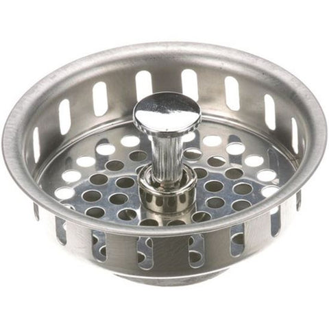AllPoints 1021062 Universal Stainless Steel Sink Basket Drain with Movable Post