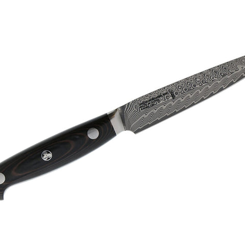 ZWILLING J.A. Henckels 1021701 Kramer Euroline 4-Piece Damascus Steak Knife Set with Black Linen Micarta Handle