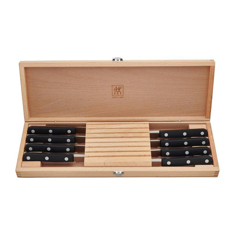 ZWILLING J.A. Henckels 1021702 Twin Gourmet 8-Piece Steak Knife Set with Wood Presentation Box