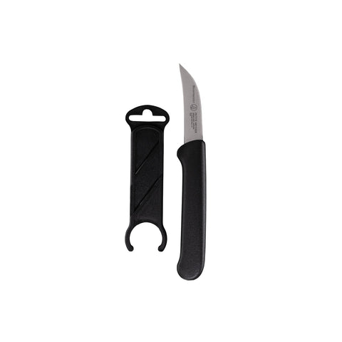Messermeister 103/B Black Bird's Beak Paring Knife with Matching Sheath, 2.5"