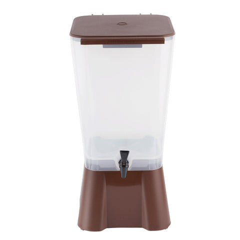 TableCraft 1054 5-Gallon Polypropylene Beverage Dispenser, Brown