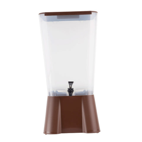 TableCraft 1054 5-Gallon Polypropylene Beverage Dispenser, Brown