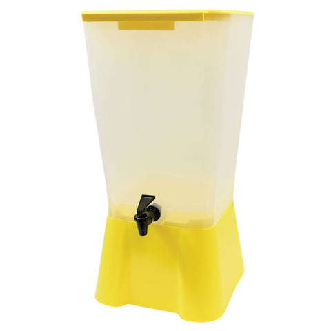 Tablecraft Products 1055 5-Gallon Plastic Beverage Dispenser, Yellow