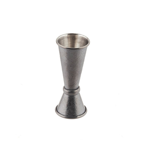 Tablecraft Products 10560 Japanese Jigger, 0.5 oz / 1 oz, Black Acid-Etch Finish