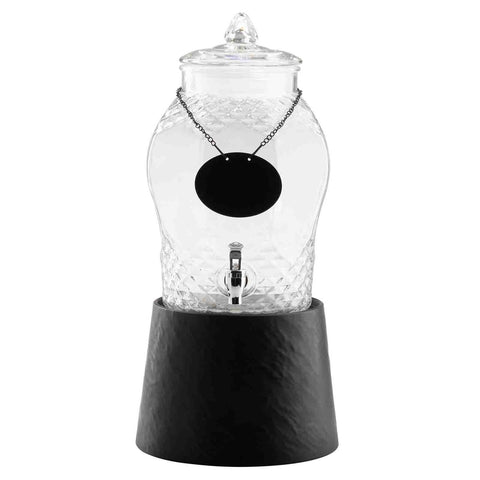 TableCraft Products 10699 2 Gallon Decorative Glass Beverage Dispenser