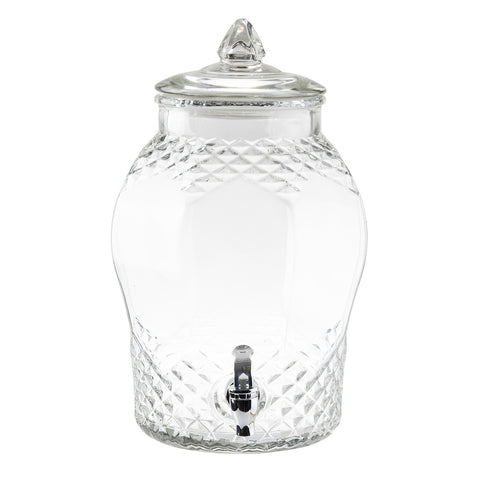 TableCraft 10699 2 Gallon Decorative Glass Beverage Dispenser