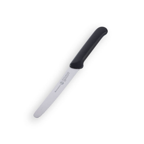 Messermeister 106/B 4.5" Black Serrated Tomato Knife with Matching Sheath