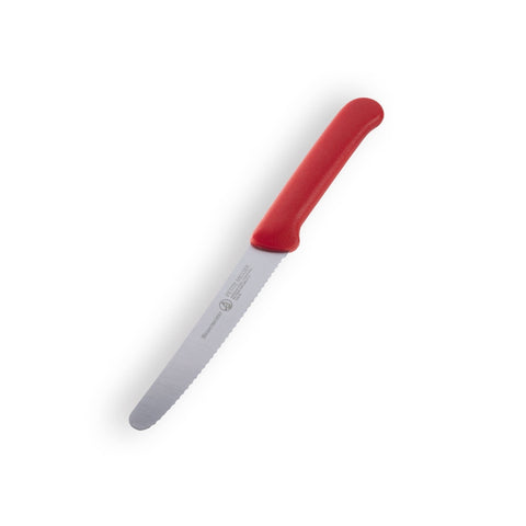 Messermeister 106/R Red Serrated Tomato Knife with Matching Sheath, 4.5"