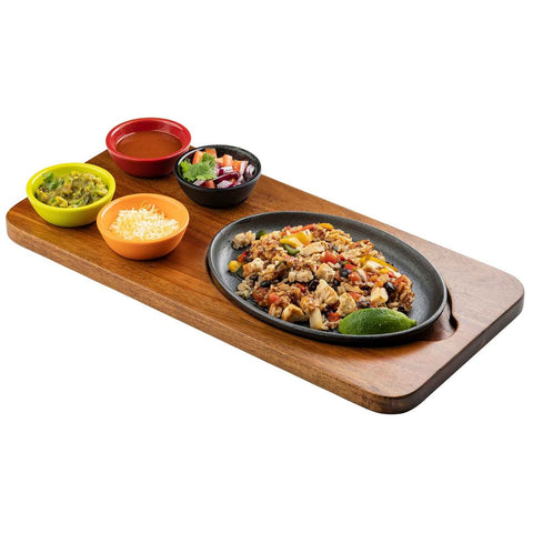 Tablecraft Products 10709 Rectangular Acacia Fajita Serving Board