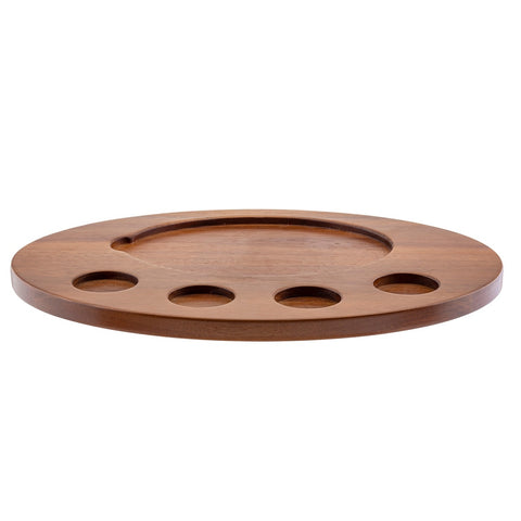 TableCraft Products 10710 Oval Acacia Wood Fajita Serving Board