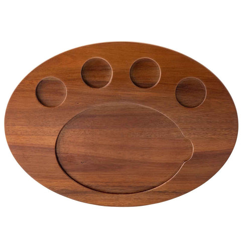 TableCraft Products 10710 Oval Acacia Wood Fajita Serving Board