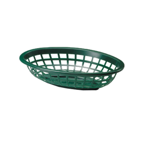 TableCraft Products 1071FG Forest Green Oval Plastic Side Order Basket
