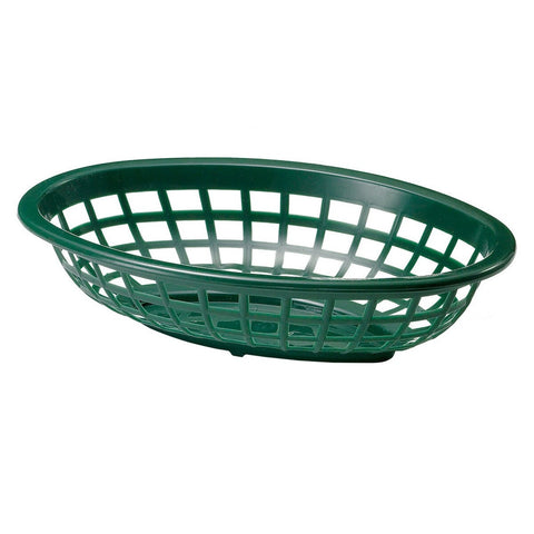 TableCraft Products 1071FG Forest Green Oval Plastic Side Order Basket