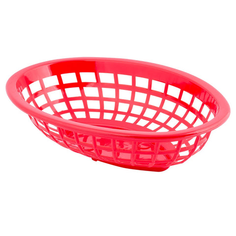 Tablecraft Products 1071R Oval Side Order Basket, Red
