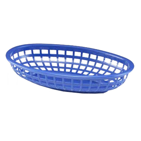TableCraft Products 1074BL Royal Blue Oval Fast Food Basket