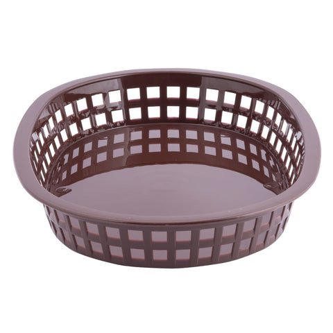 Tablecraft Products 1076BR Chicago Platter Basket, Oval, Brown, Polypropylene, 10-1/2 x 7 x 1-1/2