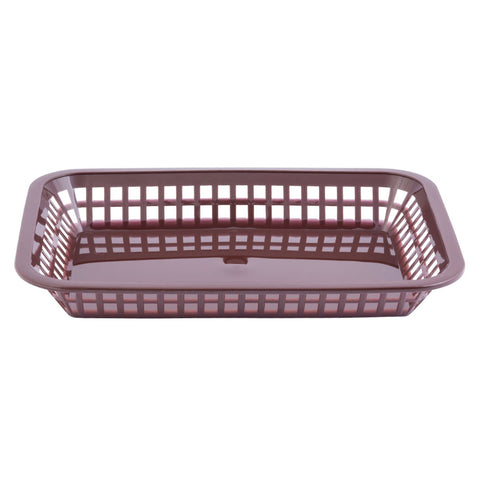 Tablecraft Products 1077BR Grande Platter Basket, 10-3/4" x 7-3/4" x 1-1/2\" Brown Polypropylene