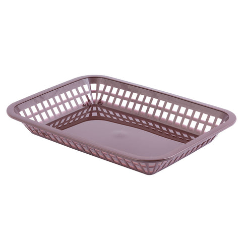Tablecraft Products 1077BR Grande Platter Basket, 10-3/4" x 7-3/4" x 1-1/2\" Brown Polypropylene