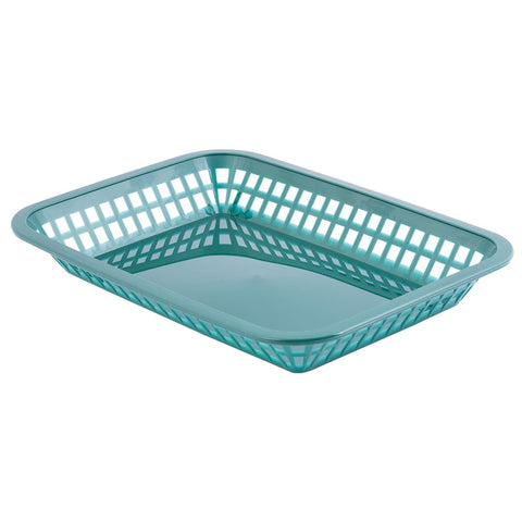 Tablecraft 1077FG Grande Rectangular Platter Basket, Forest Green - 10-3/4 x 7-3/4 x 1-1/2 in