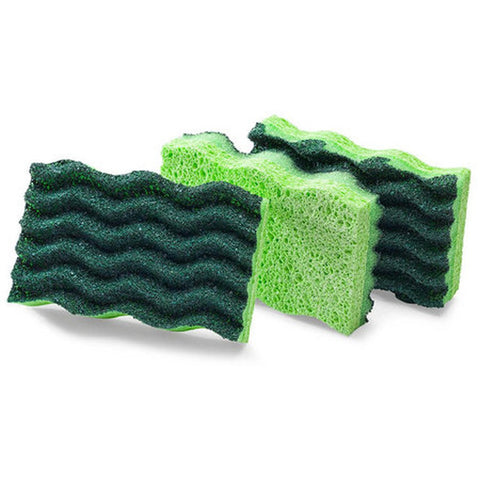 Libman Commercial 1077 Heavy Duty Easy Rinse Scrub Sponge, 3-Pack