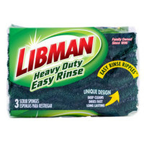 Libman Commercial 1077 Heavy Duty Easy Rinse Scrub Sponge