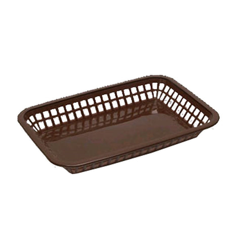 Tablecraft Products 1079BR Más Grande Rectangular Brown Polypropylene Platter Basket