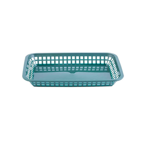 Tablecraft Products 1079FG Forest Green Mas Grande Rectangular Plastic Serving Basket
