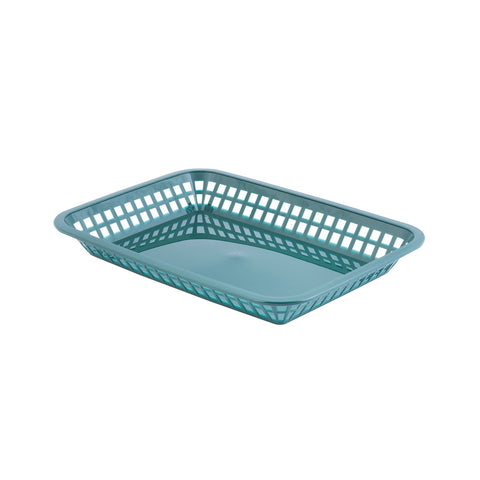 Tablecraft Products 1079FG Mas Grande Forest Green Rectangular Polypropylene Platter Basket