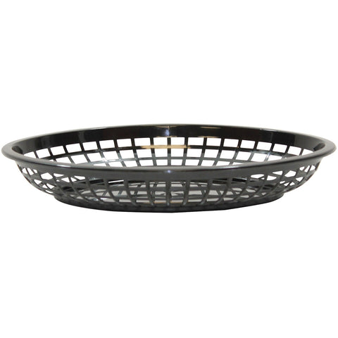 TableCraft 1084BK Black Jumbo Oval Polypropylene Serving Basket