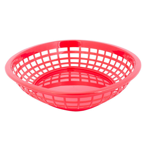 Tablecraft Products 1084R Jumbo Oval Polypropylene Basket, Red, 11-3/4"