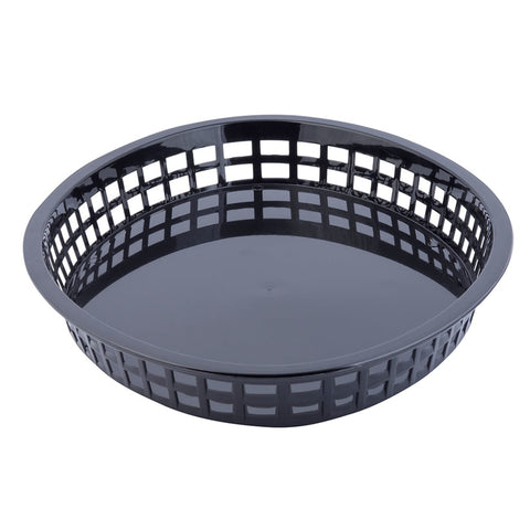 Tablecraft 1086BK Texas Platter Oval Black Polypropylene Fast Food Basket