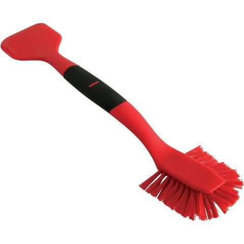 Norpro 1088R Scrub Brush and Scraper, 13-Inch, Red