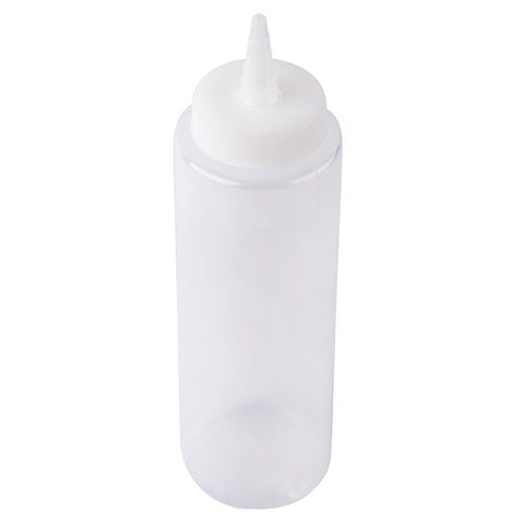 Tablecraft 108C 8 oz. Clear Cone Tip Squeeze Bottle with 38mm Opening