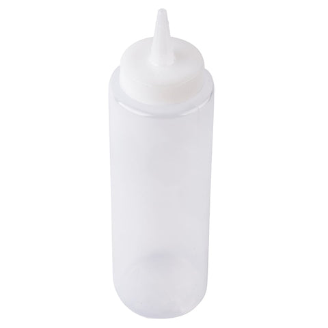 Tablecraft 108C 8 oz. Clear Cone Tip Squeeze Bottle with 38mm Opening