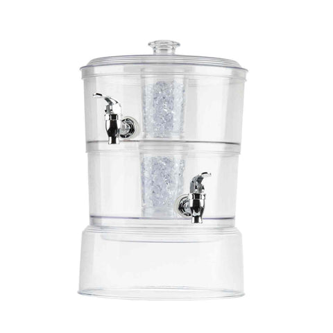 TableCraft 10961 Two-Tier Stackable SAN Beverage Dispenser, 2 Gallon
