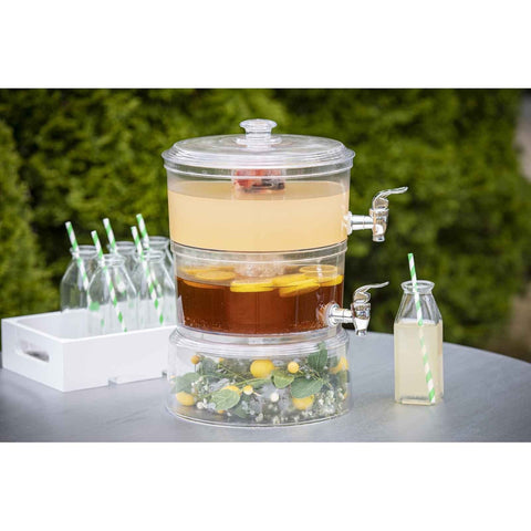 TableCraft 10961 Two-Tier Stackable SAN Beverage Dispenser, 2 Gallon