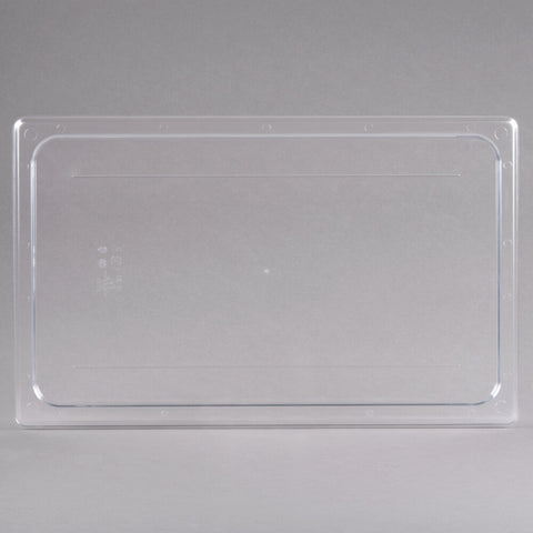 Cambro 10CWC135 Camwear Full Size Clear Polycarbonate Flat Lid