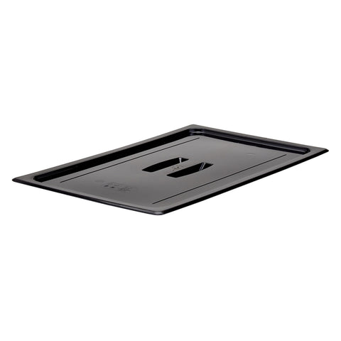 Cambro 10CWCH110 Camwear Full Size Black Polycarbonate Handled Lid