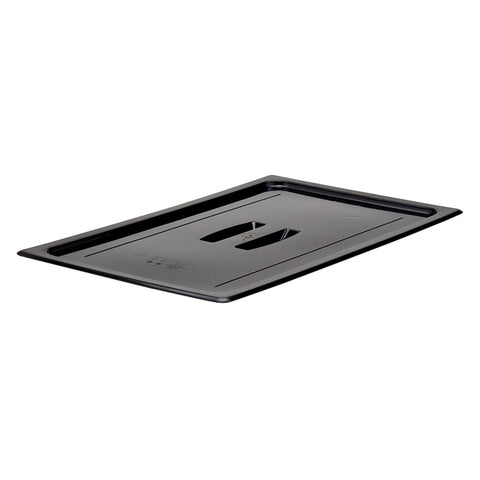 Cambro 10CWCH110 Camwear Full Size Black Polycarbonate Handled Lid