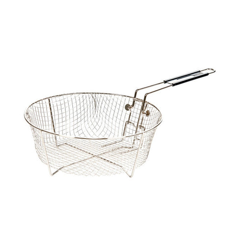 Lodge 10FB2 Deep Fry Basket - 10.5 Inch Nickel-Plated Steel Fry Basket