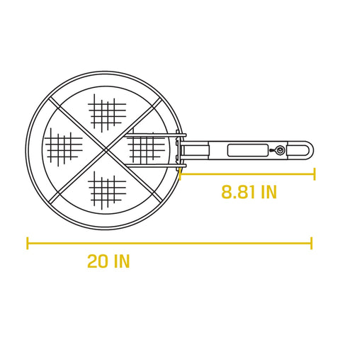 Lodge 10FB2 Deep Fry Basket - 10.5 Inch Nickel-Plated Steel Fry Basket