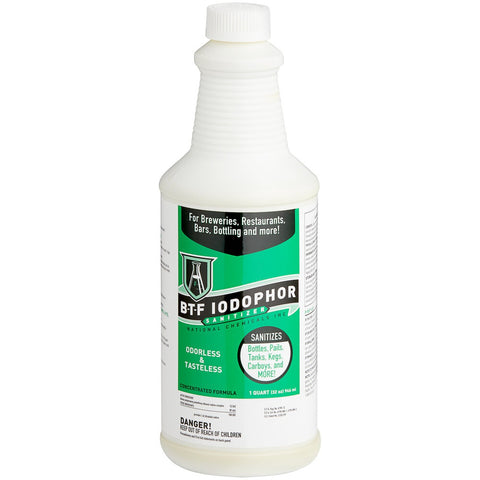National Chemicals 11002 BTF Iodophor Brewery Equipment Sanitizer 32 oz