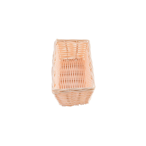 Tablecraft Products 1116W 9" Natural Hand-Woven Rectangular Polypropylene Basket