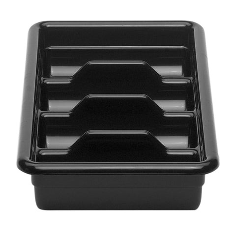 Cambro 1120CBR110 Cambox 4-Compartment Cutlery Bin, Black