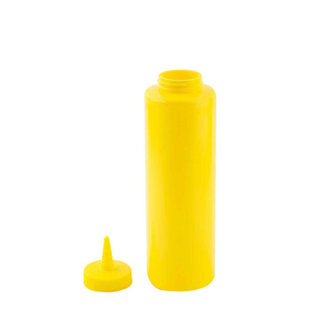 Tablecraft Products 112M 12 oz. Yellow Cone Tip Squeeze Bottle